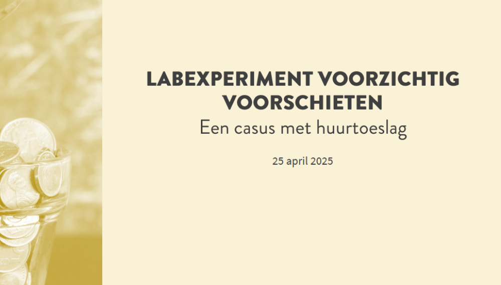 Toeslagenlab - Voorzichtig voorschieten
