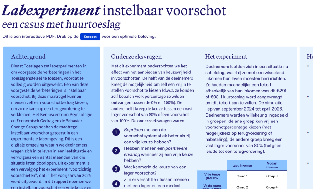 Toeslagenlab - Instelbaar voorschot (een casus met huurtoeslag)
